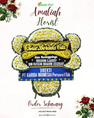 Papan Bunga Duka di Kaduagung Tengah